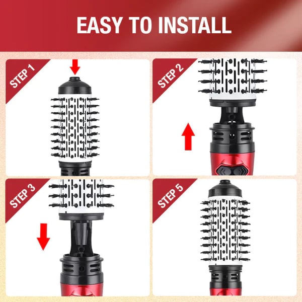 49% off - 3 in 1 hot air styler and rotary hair dryer for drying, curling, straightening