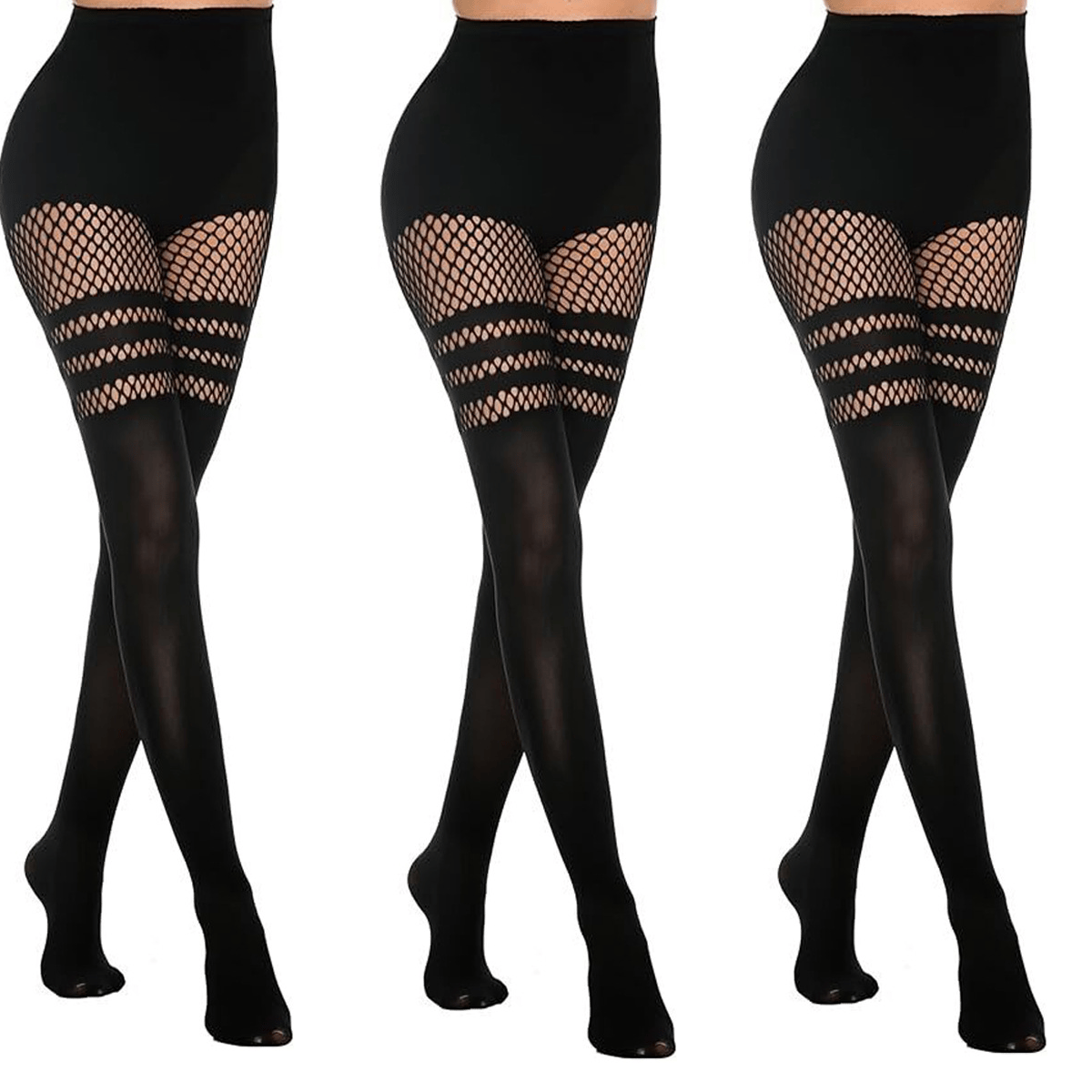 Women's Sexy Fishnet Mock Thigh High Stockings