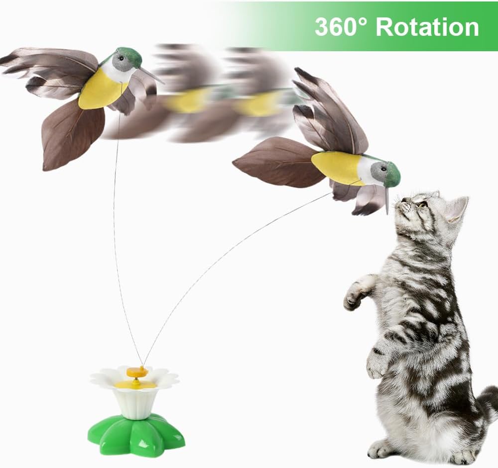 🦅9.99 USD🦅 -360 degree rotating electric flying bird cat toy😽