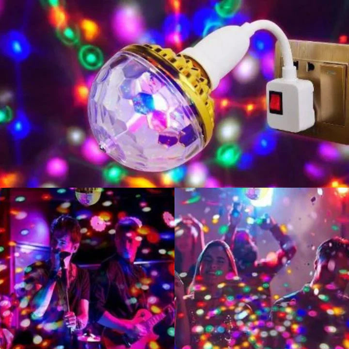 🌈colorful rotating crystal magic ball light bulbs