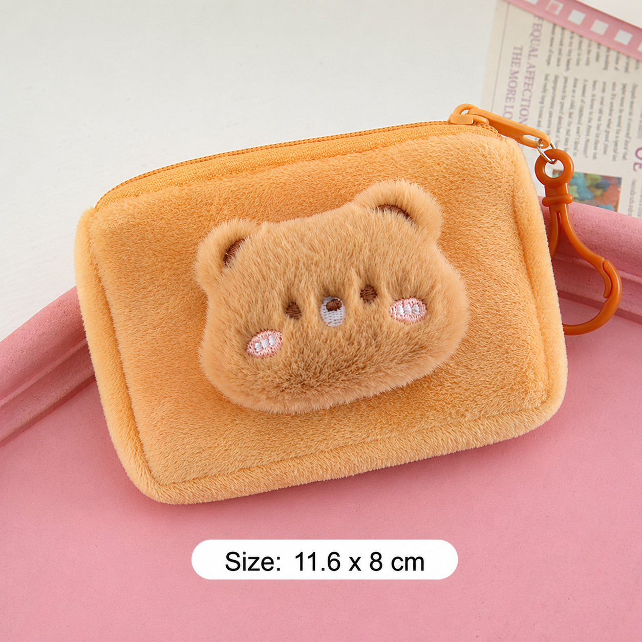 Cute cartoon plush coin purse
