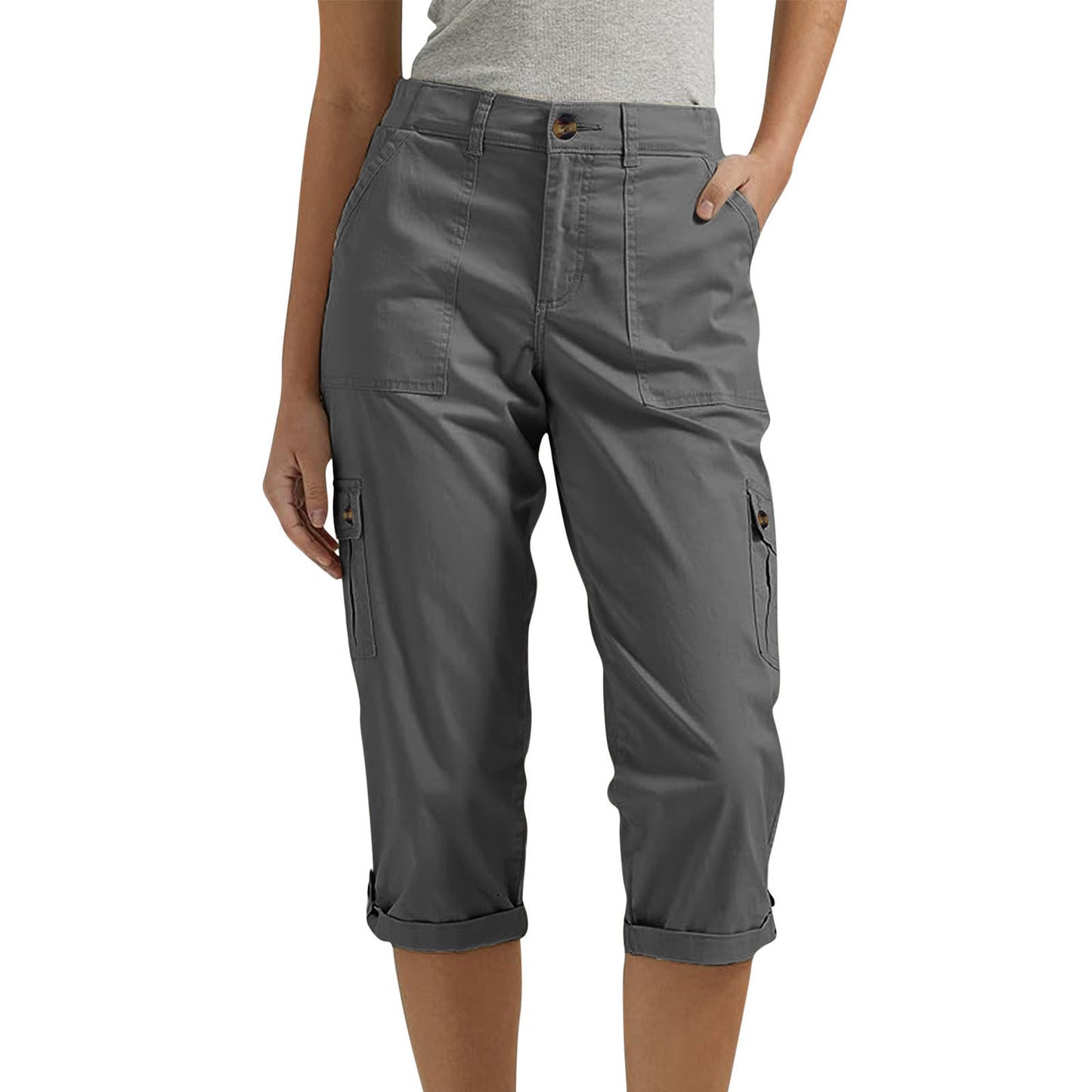 🚀New arrival 48%OFF🥳 women's solid color comfortable cropped trousers