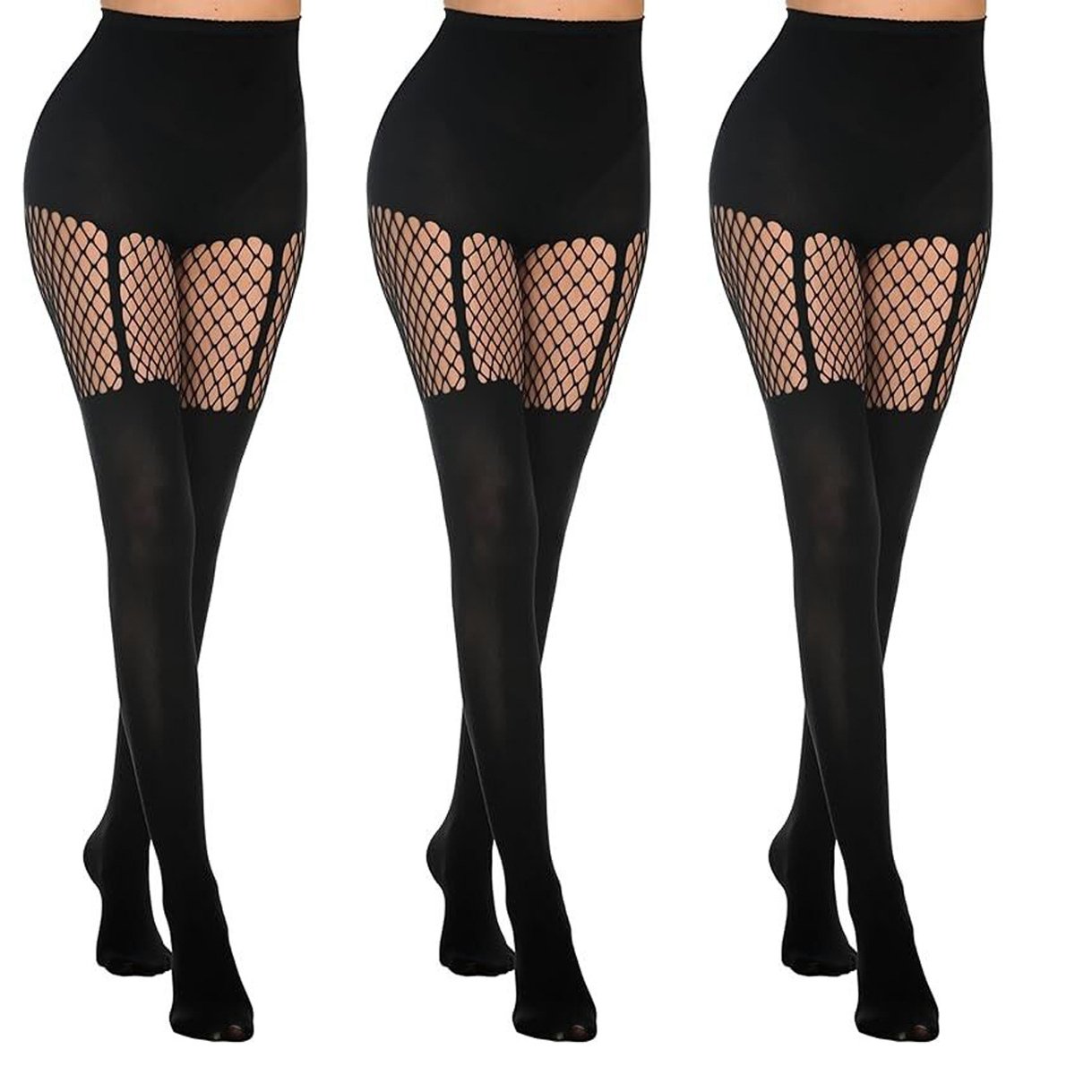 Women's Sexy Fishnet Mock Thigh High Stockings