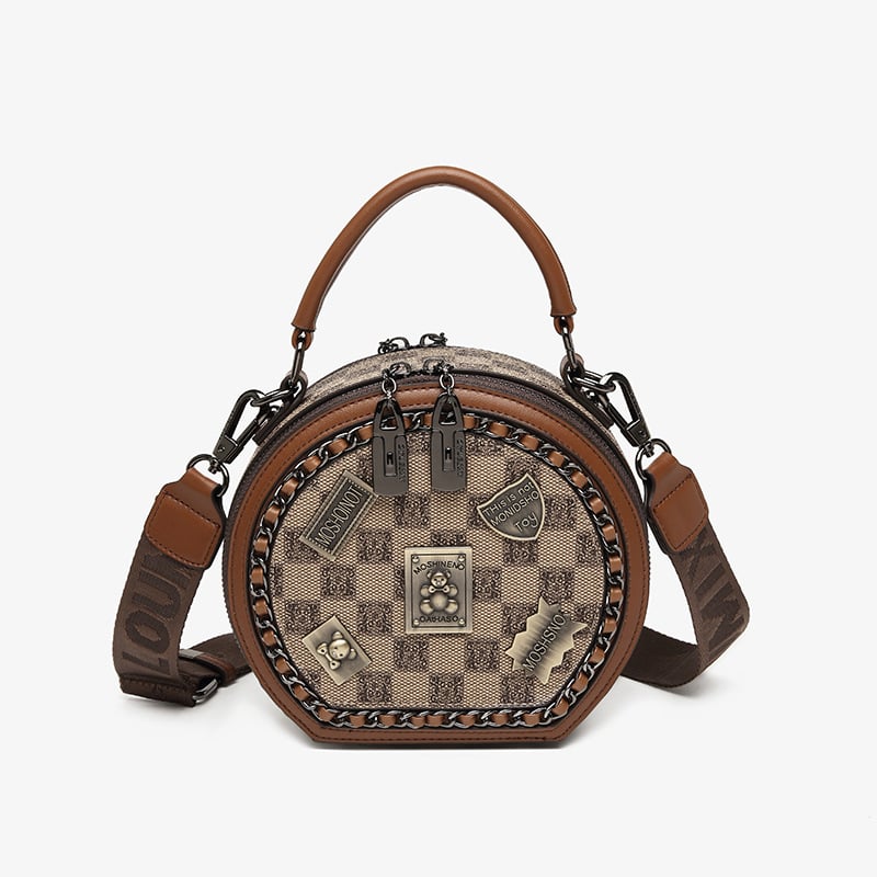 Imsgurus💓vintage bear badge print bags