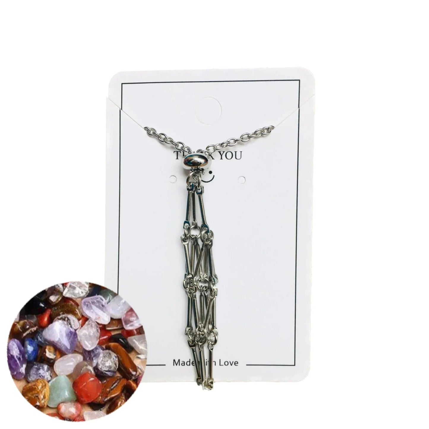 Imsgurus💓Crystal Stone Holder Necklace