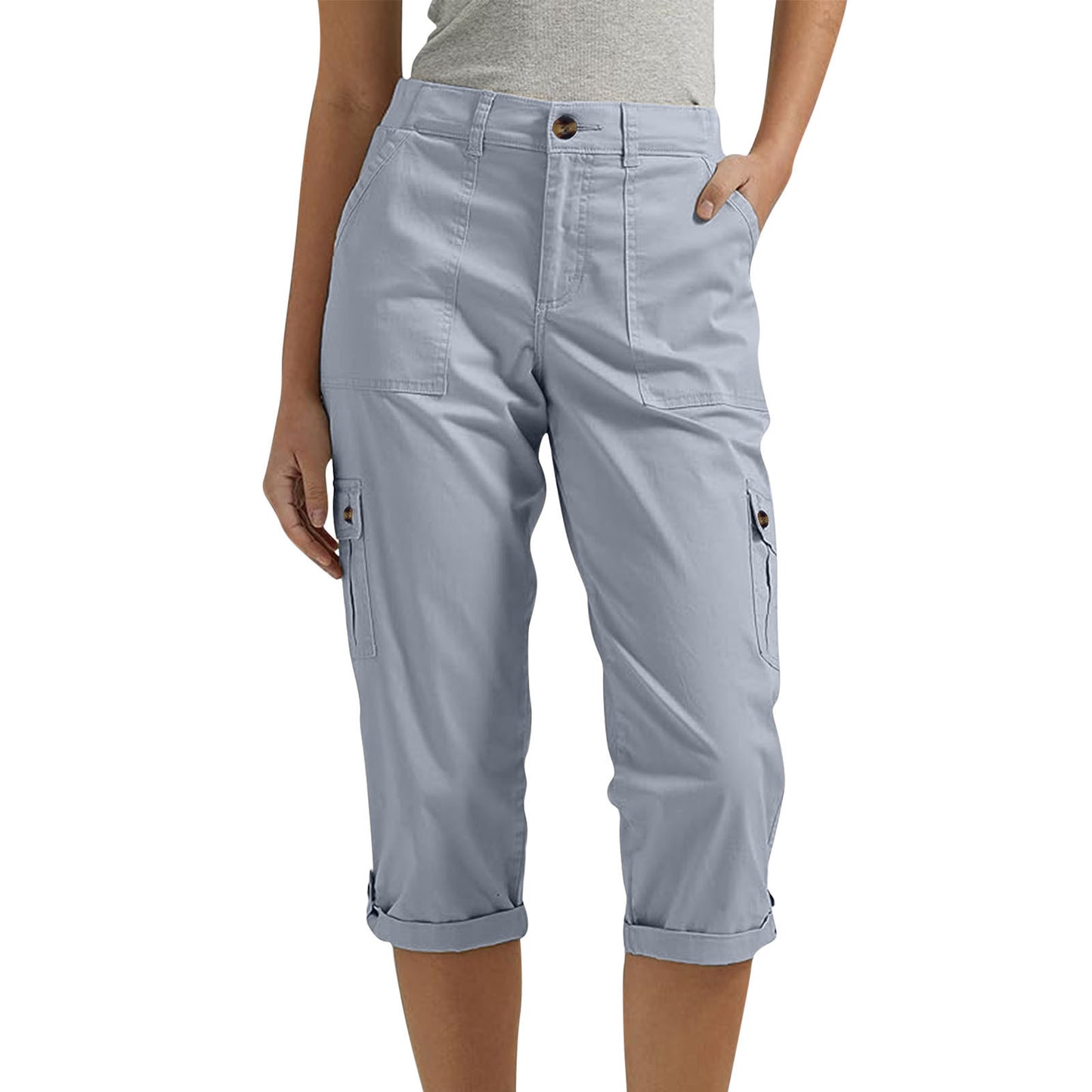 🚀New arrival 48%OFF🥳 women's solid color comfortable cropped trousers