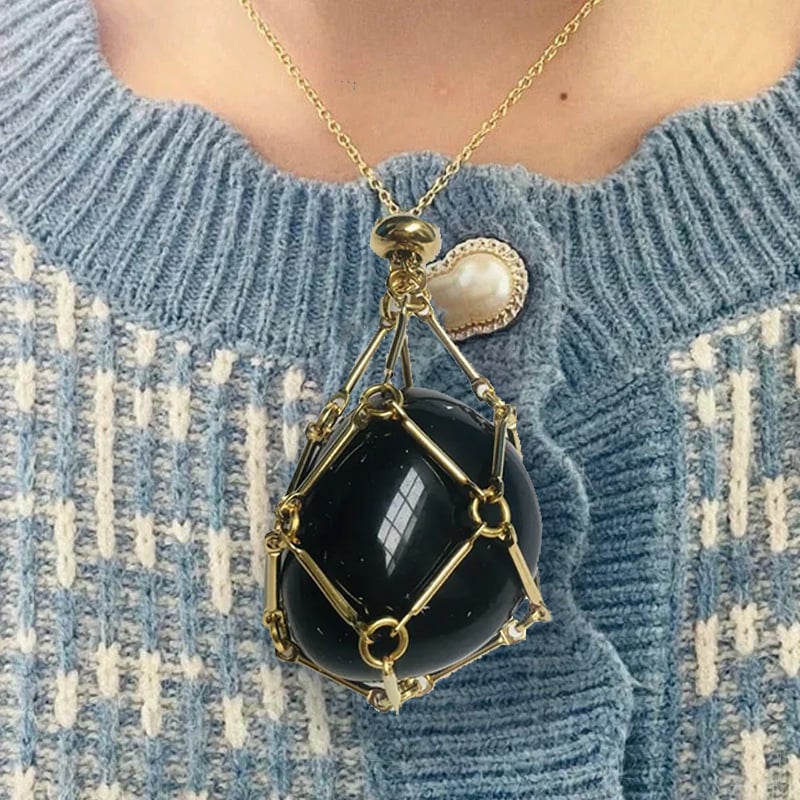 Imsgurus💓Crystal Stone Holder Necklace