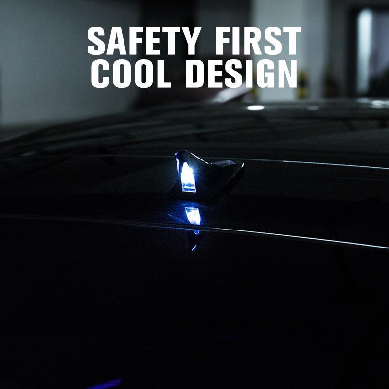 🌟⚡With LED flash light🚗car solar shark fin antenna decorations