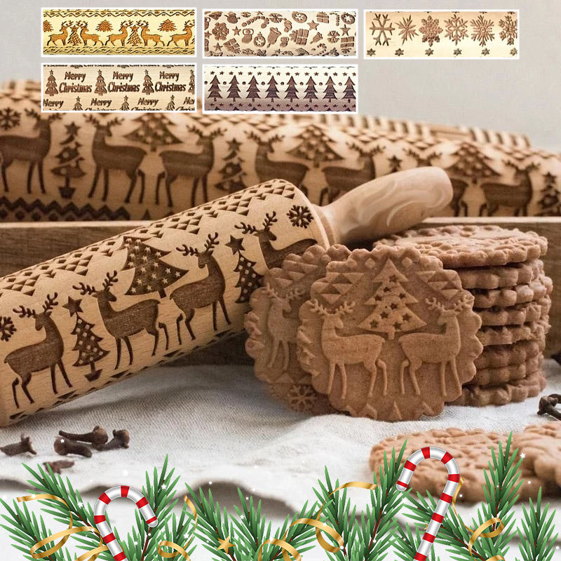 Imsgurus🔥Christmas Wooden Rolling Pins
