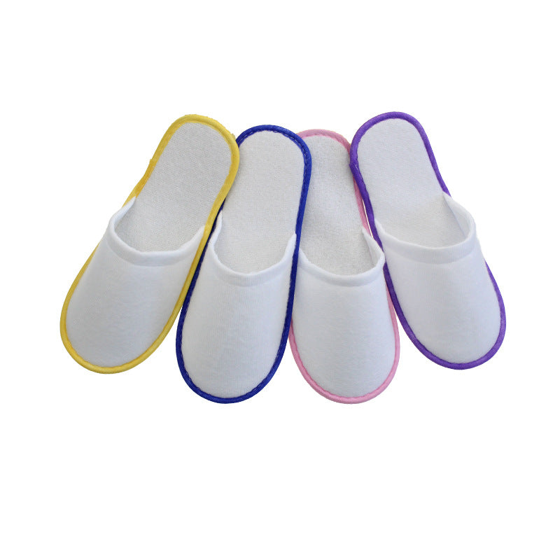 Spot Hotel Guest Room Plush Disposable Slippers Wholesale Home Daily Use Customized Logo Multi-Color Optional