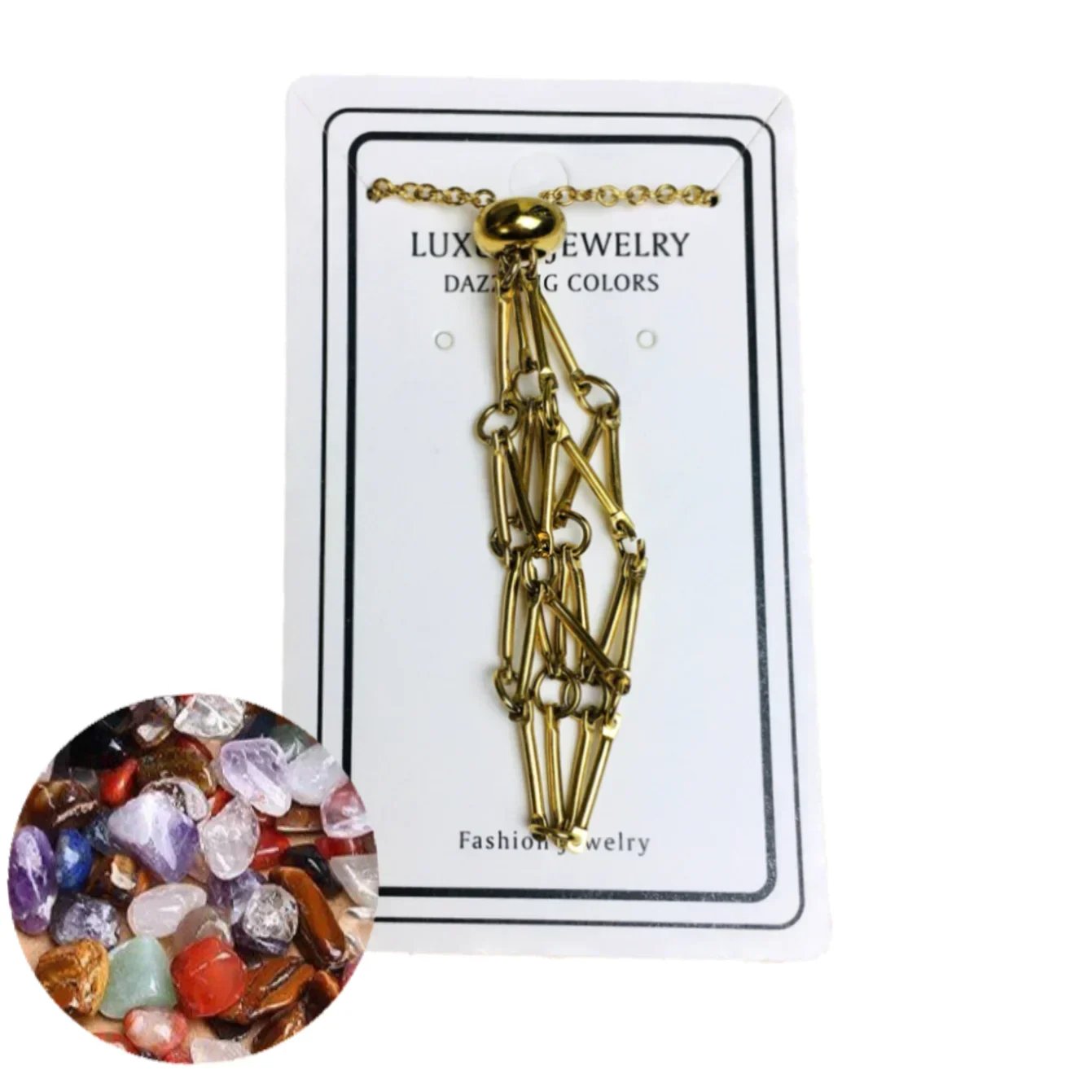 Imsgurus💓Crystal Stone Holder Necklace