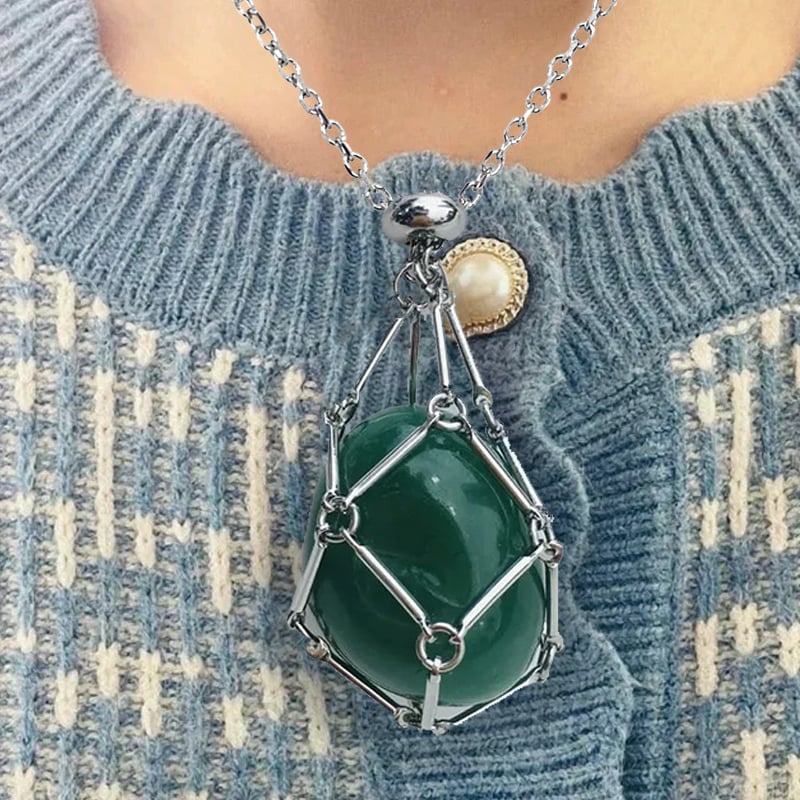 Imsgurus💓Crystal Stone Holder Necklace