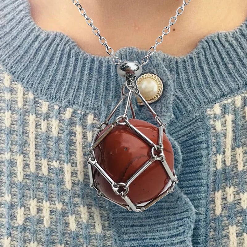 Imsgurus💓Crystal Stone Holder Necklace