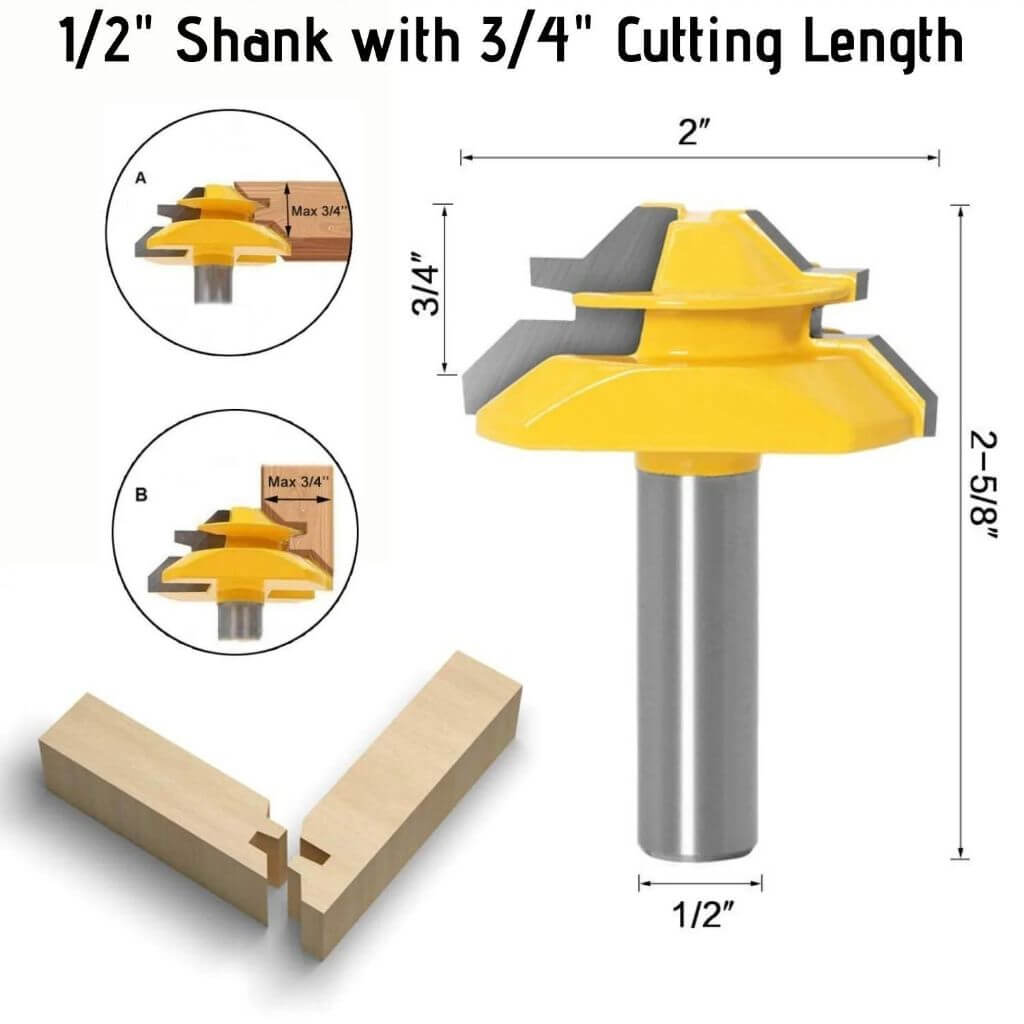 Imsgurus🔥45-degree Lock Miter Router Bit - 1/2" Shank