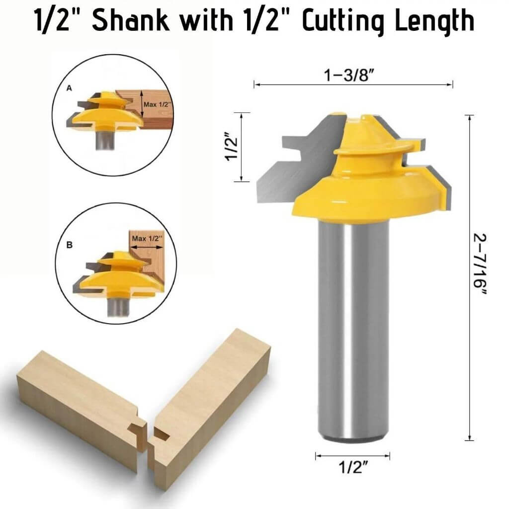 Imsgurus🔥45-degree Lock Miter Router Bit - 1/2" Shank