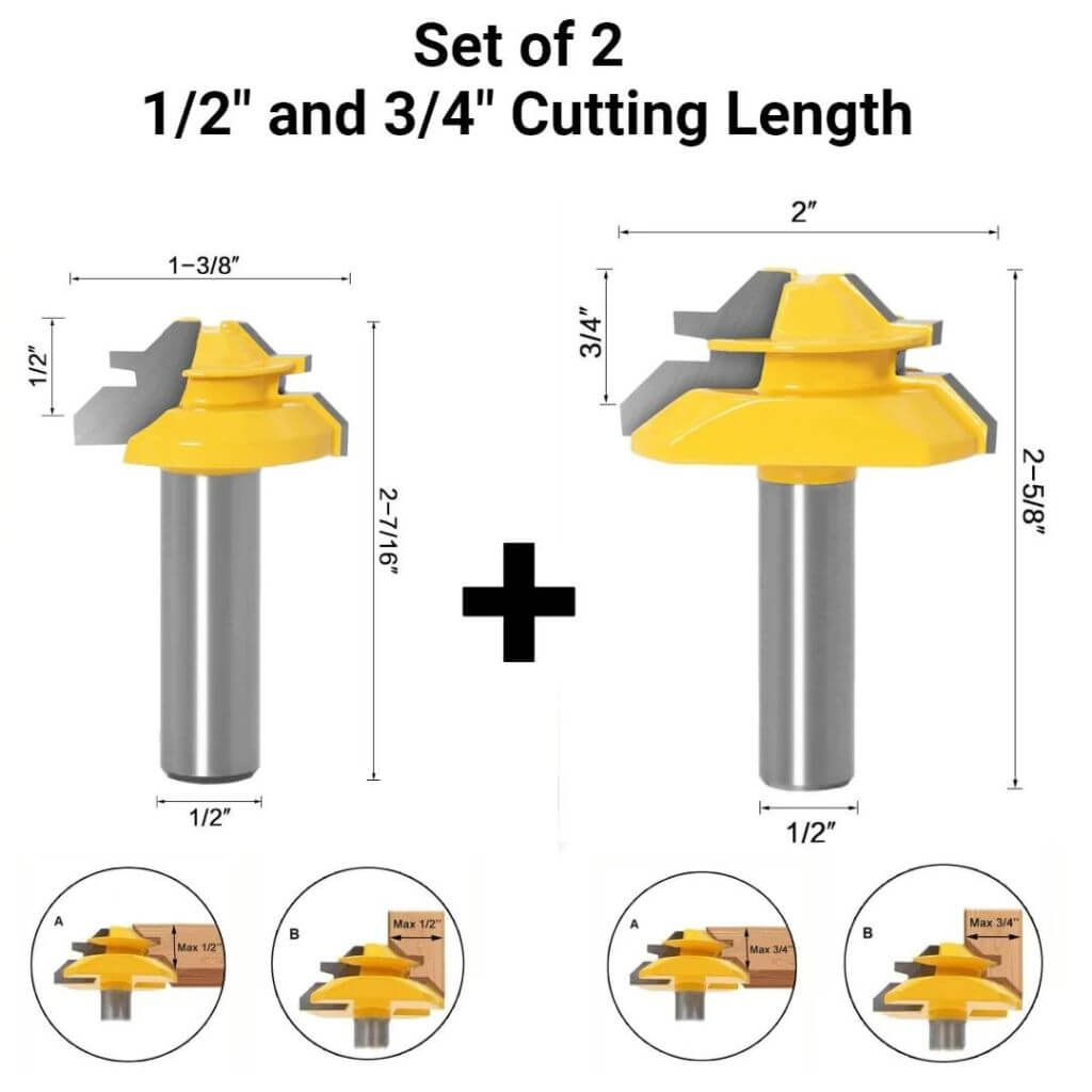 Imsgurus🔥45-degree Lock Miter Router Bit - 1/2" Shank