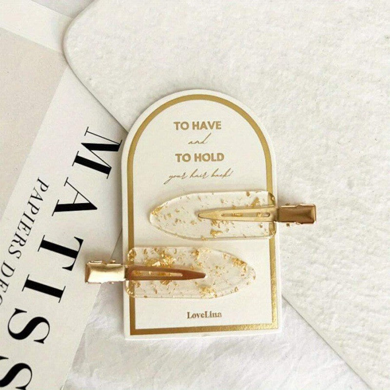 Acetate Hairpin with Gold Filigree—Radiating an Elegant, High-End Aura
