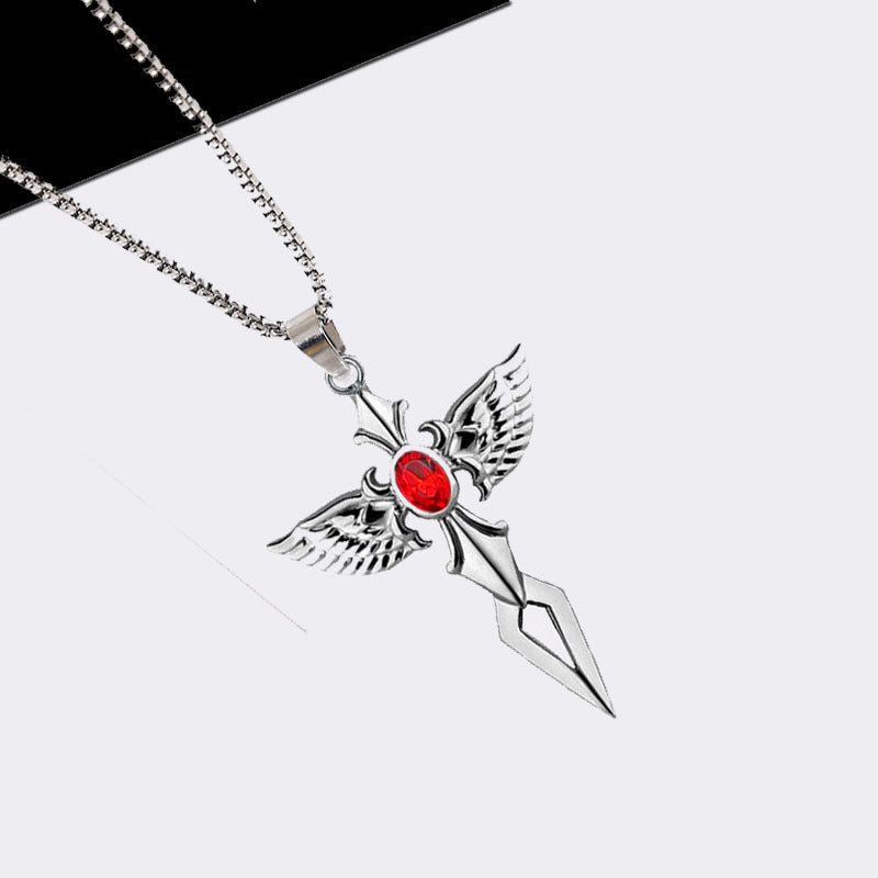 Stainless steel cross pendant necklace