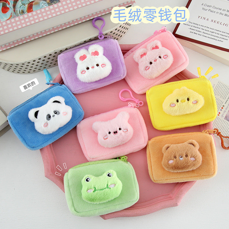Cute cartoon plush coin purse