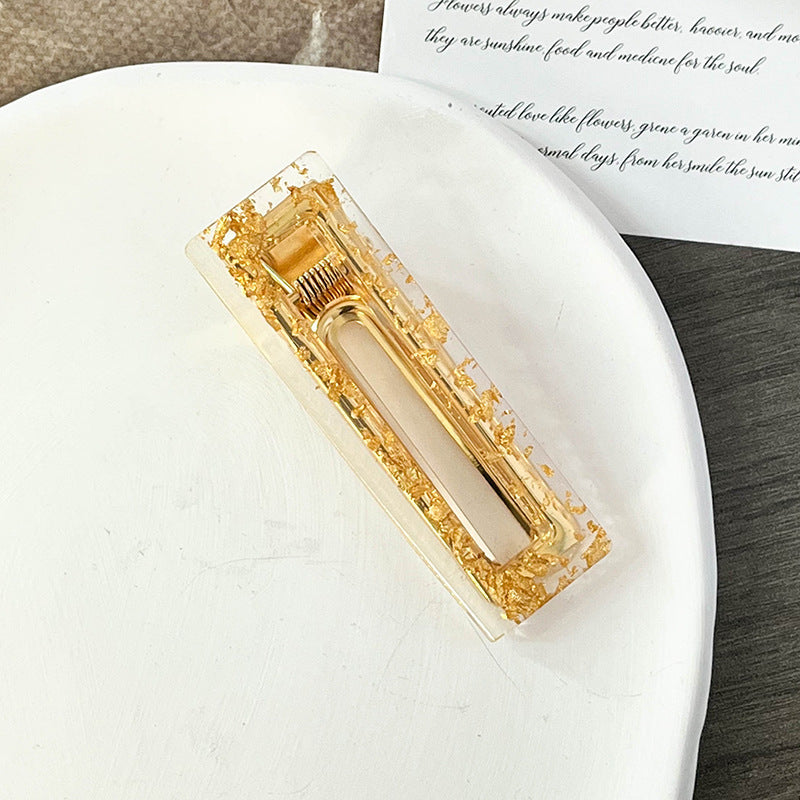 Acetate Hairpin with Gold Filigree—Radiating an Elegant, High-End Aura