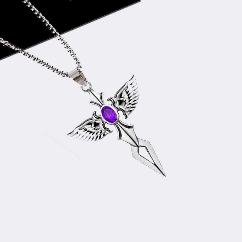 Stainless steel cross pendant necklace