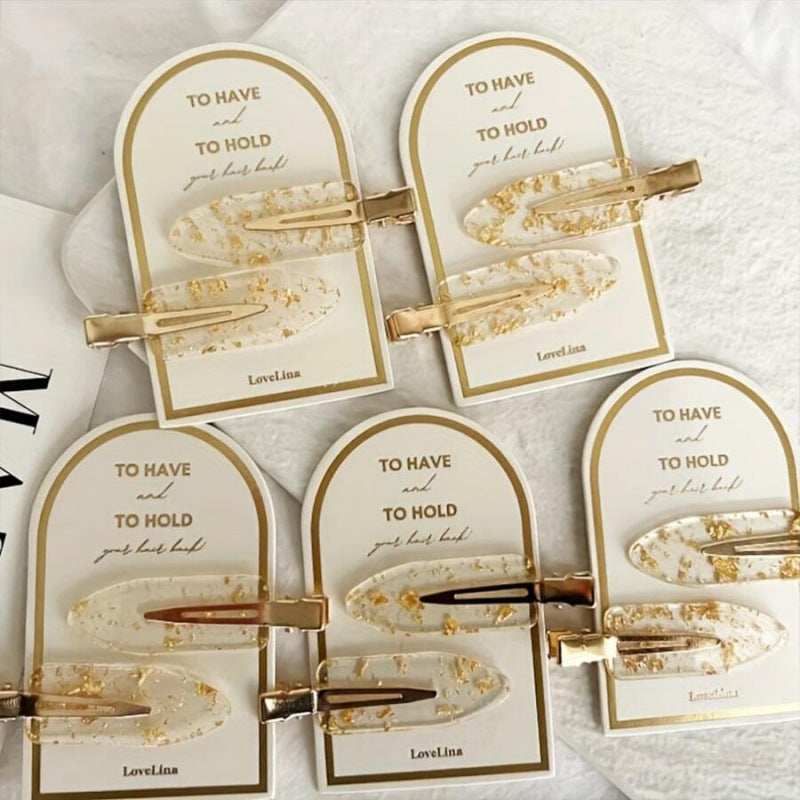 Acetate Hairpin with Gold Filigree—Radiating an Elegant, High-End Aura