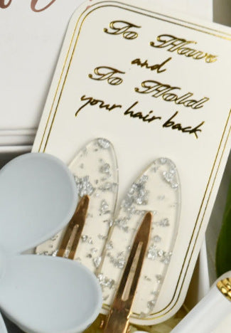 Acetate Hairpin with Gold Filigree—Radiating an Elegant, High-End Aura