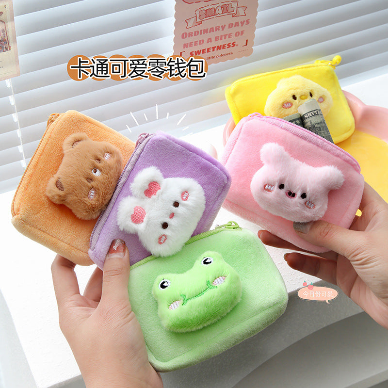 Cute cartoon plush coin purse
