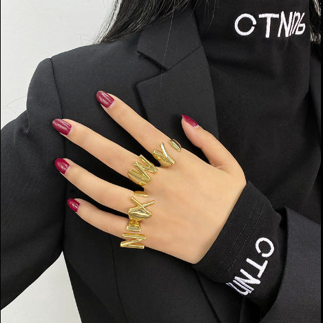 English alphabet ring (26 letters)