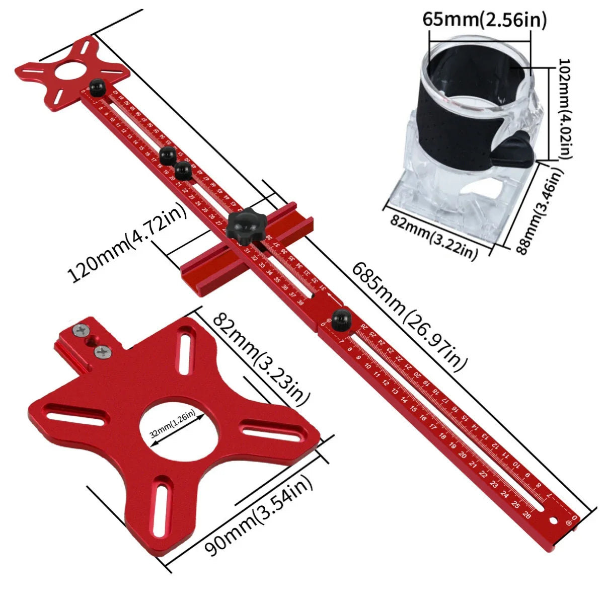 Imsgurus🔥Extended 3-in-1 Router Milling Groove Bracket