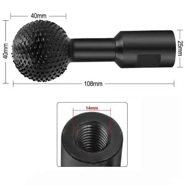 Angle grinder ball grinding head