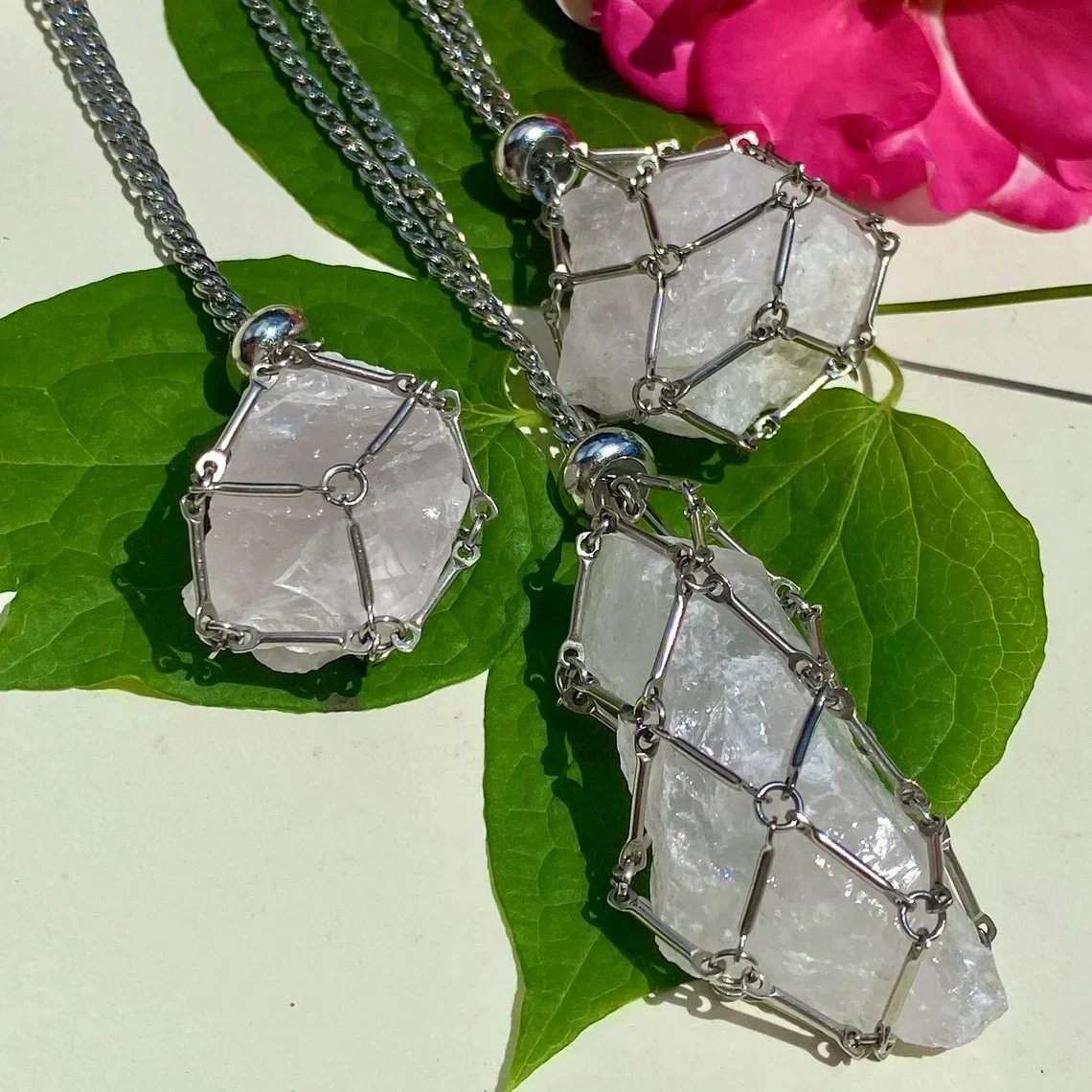 Imsgurus💓Crystal Stone Holder Necklace