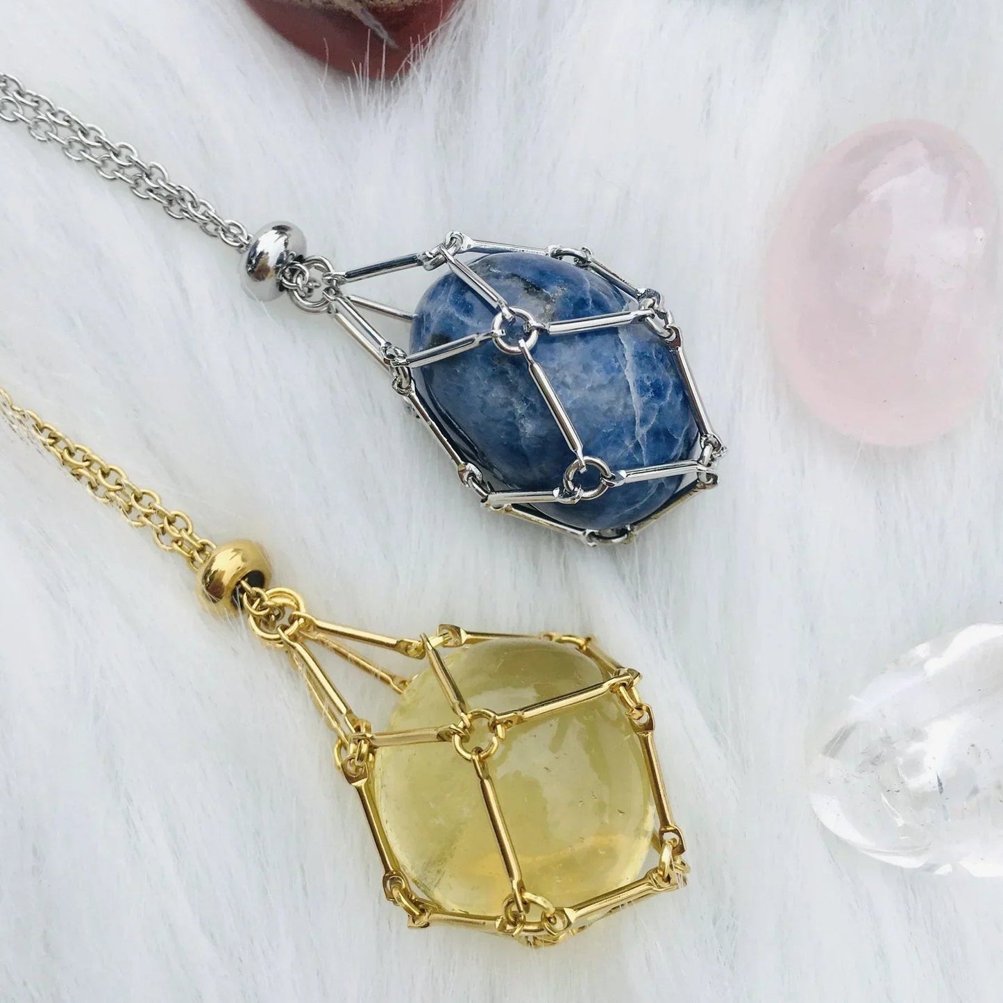 Imsgurus💓Crystal Stone Holder Necklace