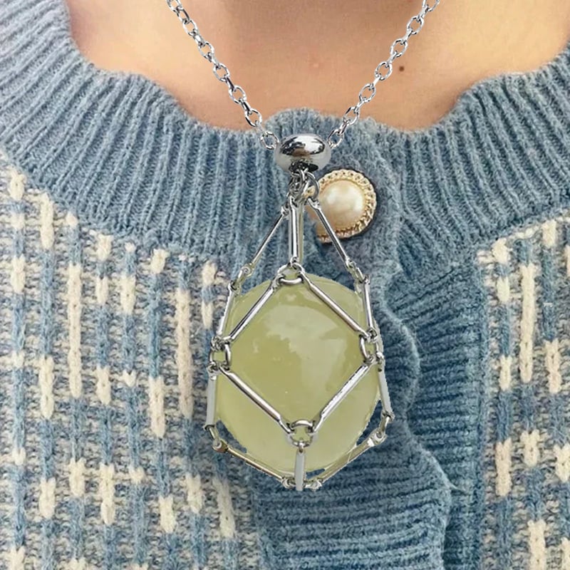 Imsgurus💓Crystal Stone Holder Necklace