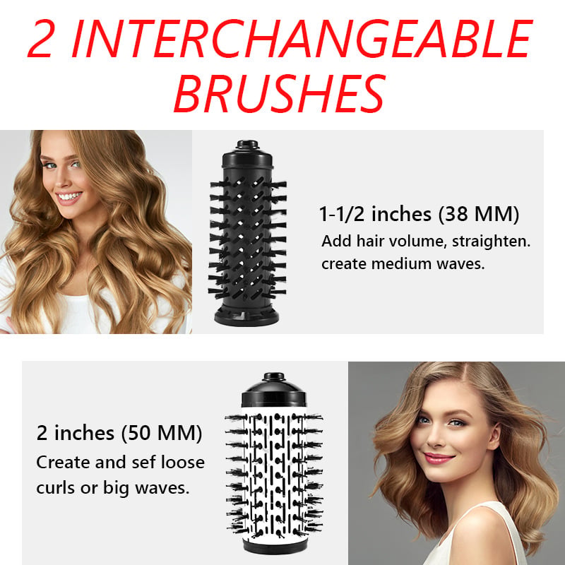 49% off - 3 in 1 hot air styler and rotary hair dryer for drying, curling, straightening