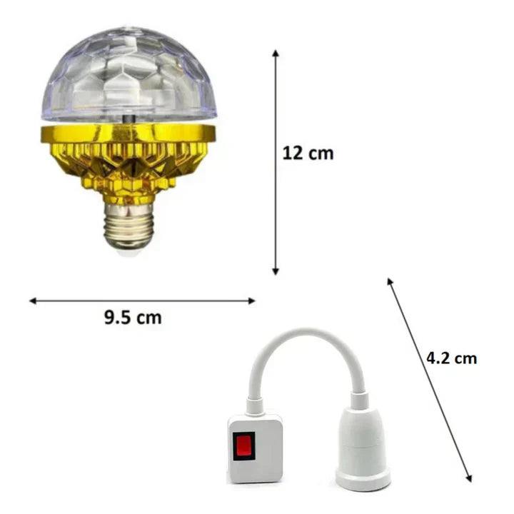🌈colorful rotating crystal magic ball light bulbs