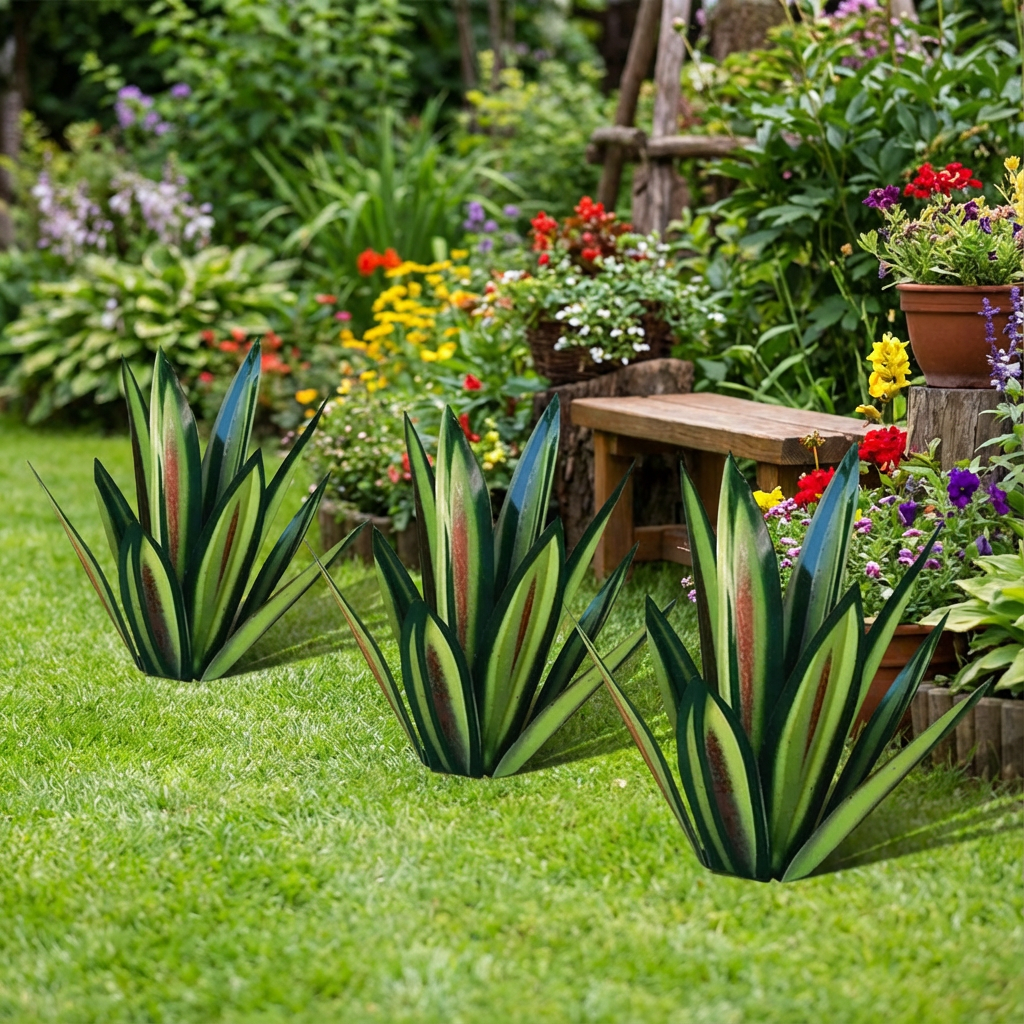 🌵💥Spring promotional price: $24.99🌵Waterproof Solar Garden LED Agave