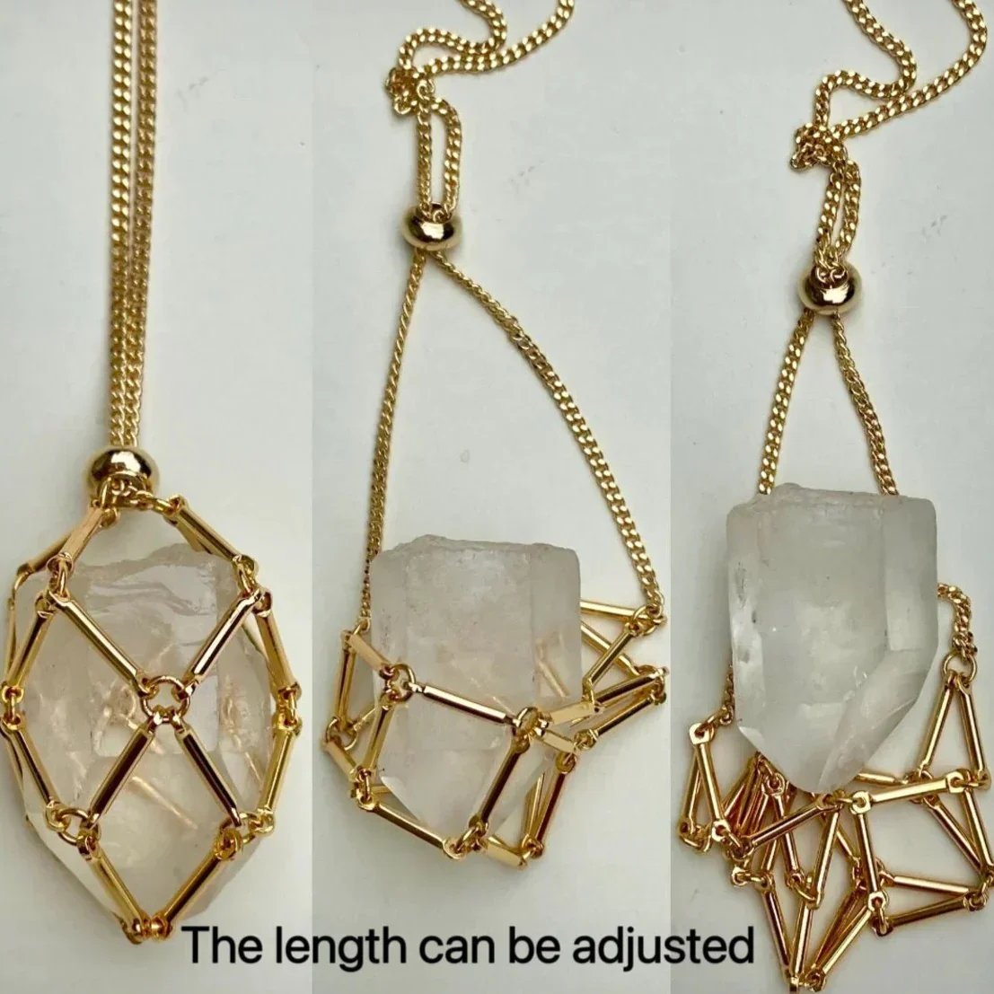 Imsgurus💓Crystal Stone Holder Necklace