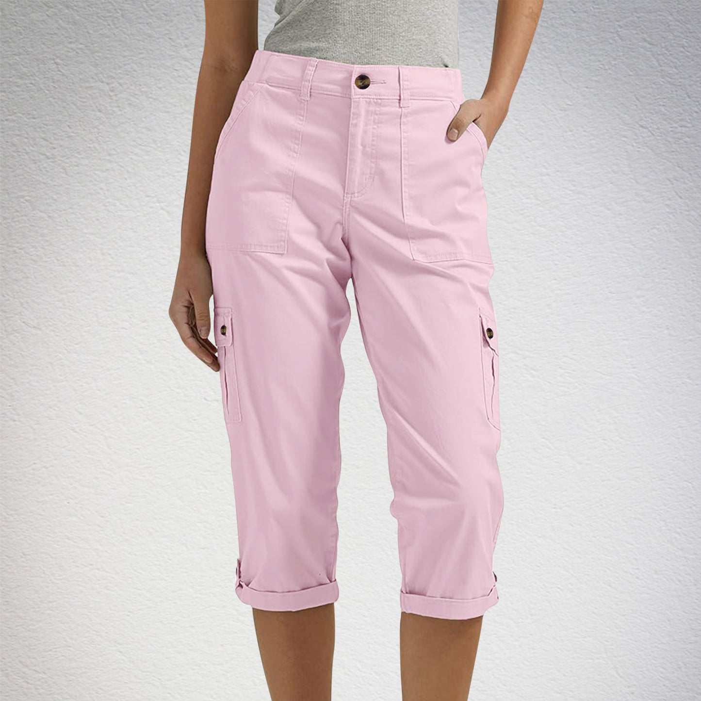 🚀New arrival 48%OFF🥳 women's solid color comfortable cropped trousers