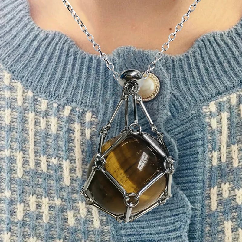 Imsgurus💓Crystal Stone Holder Necklace