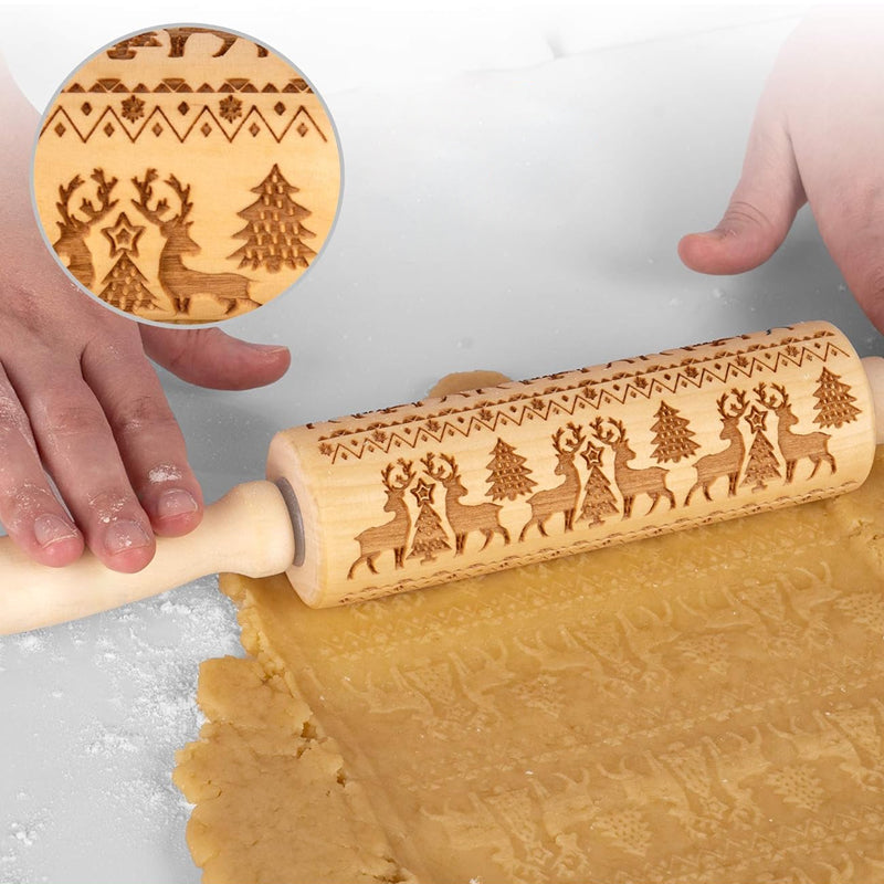 Imsgurus🔥Christmas Wooden Rolling Pins