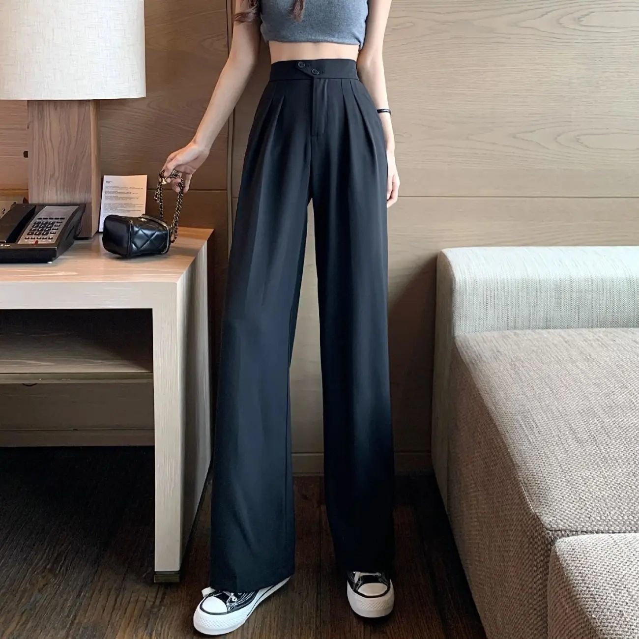Imsgurus💓Figure-flattering versatile high-waisted wide leg trousers