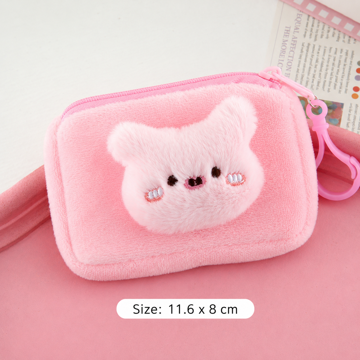 Cute cartoon plush coin purse