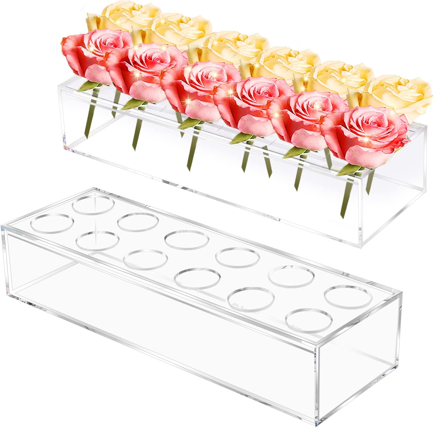 Imsgurus🔥Rectangular Acrylic Flower Box/Flower Vase