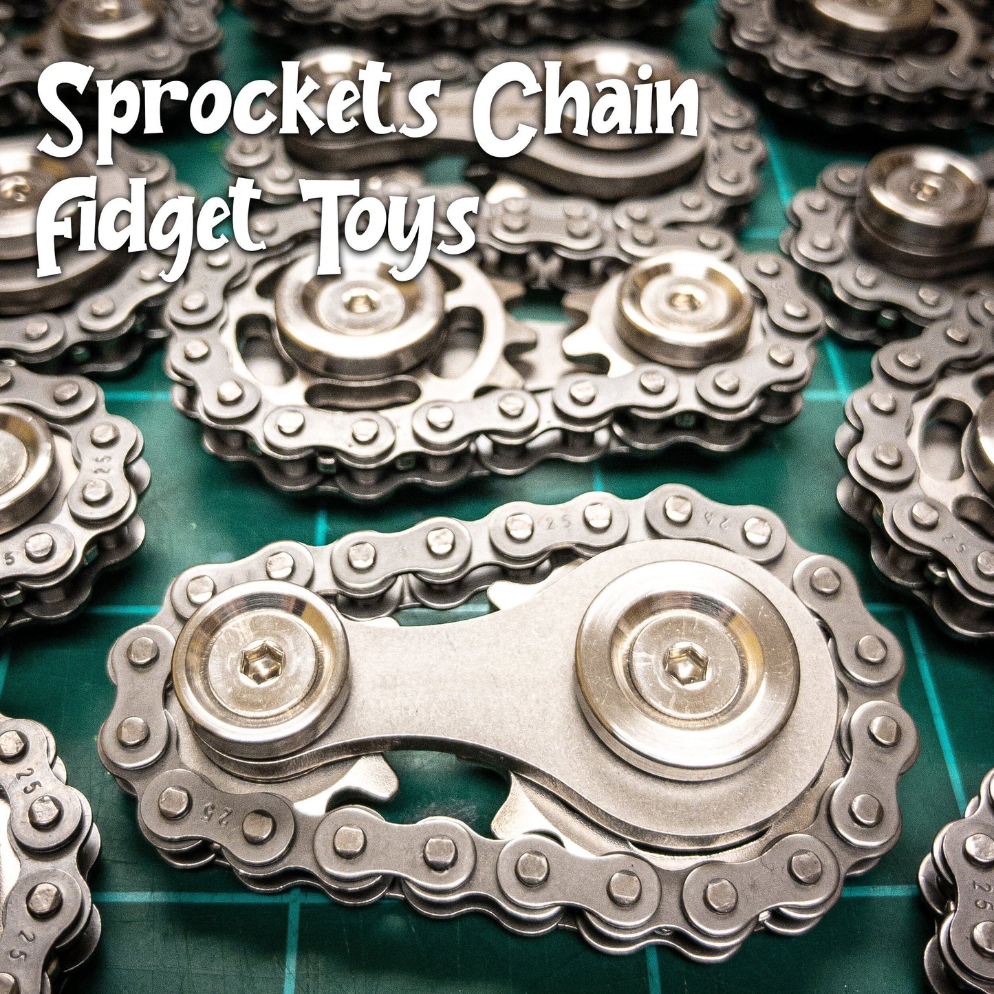 - Sprockets Bicycle Chain Fidget Spinner Toys