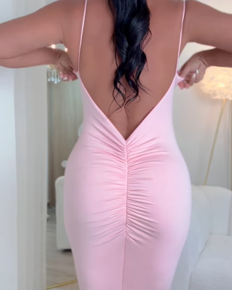Imsgurus💓Fitted Dress with Open Back