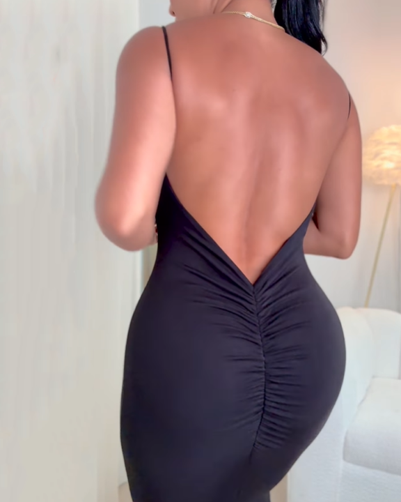 Imsgurus💓Fitted Dress with Open Back